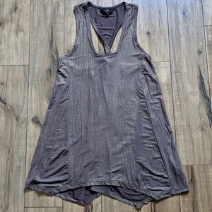 Jack by BB Dakota Metallic Womens Twist Back Tank Top